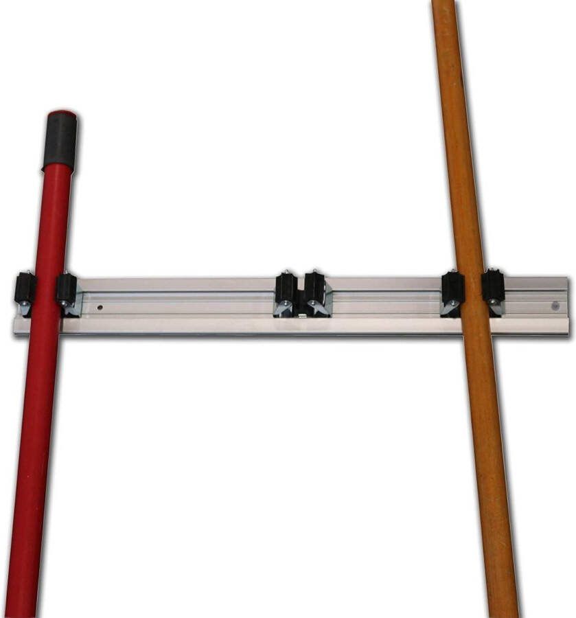 Bezemrail lengte 480 mm 3 clips 25 mm gereedschapshouder