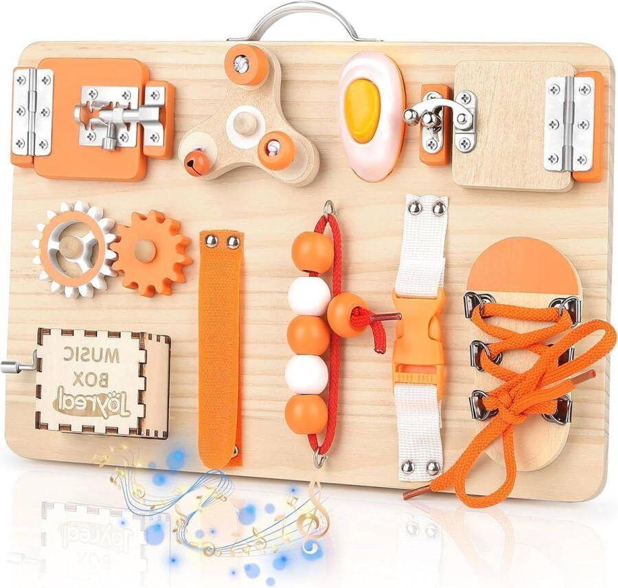 Bezig Bord voor Peuters Montessori Activiteitenbord Houten Speelgoed Autisme Oud Sensory Peuter Reisspeelgoed Vliegtuig 18+ maanden