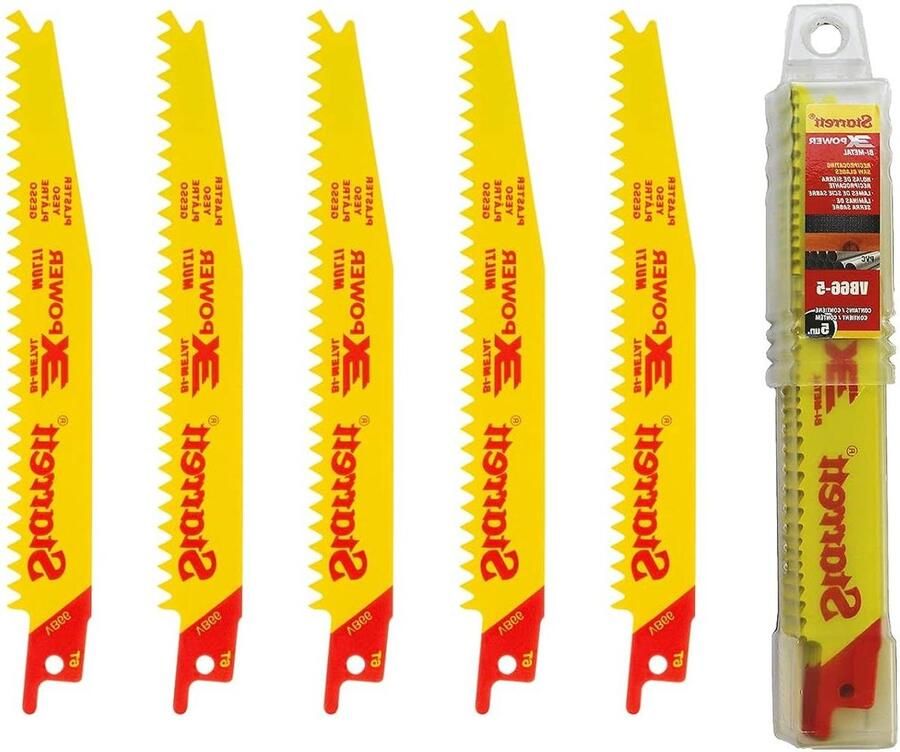 BI-metaal rechte pleisters snijden speciaal doel reciprozaagblad lemmet v-tooth 01 cm dik 6 TPI 152 cm lang x 3 102 cm breedte (5 stuks) speciaal pleisterzaagblad