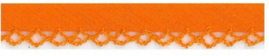 Biaislint 1 meter bieslint katoen met decoratie biais voor naaien oranje