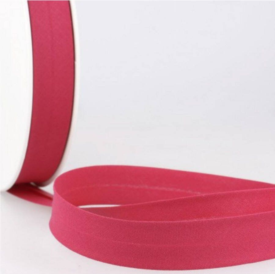 Biaislint 5 meter bieslint katoen biais voor naaien fuchsia roze