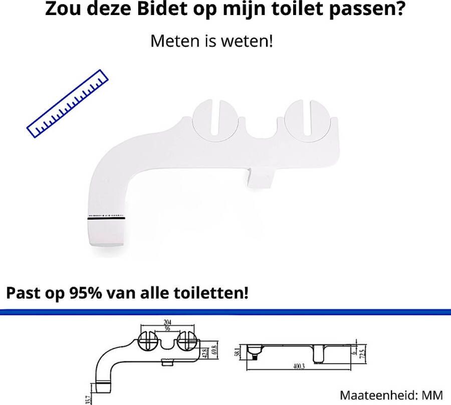 Bidet Handdouche 1 jaar garantie Duurzaam Bidet Wit Dubbele sproeikoppen Wc papier Niet geschikt voor hangende toiletten Bidet sproeier Bidet Wc Bidet Wc Bril Bidet met koud water Bidet Wc Toilet Bidets