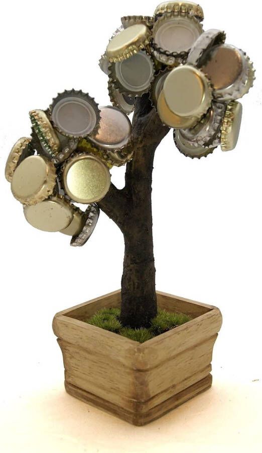 Bierdoppen-bonsai magnetische kroonkurkboom met 3 magneten perfect cadeau-idee voor bierdrinkers partyspel