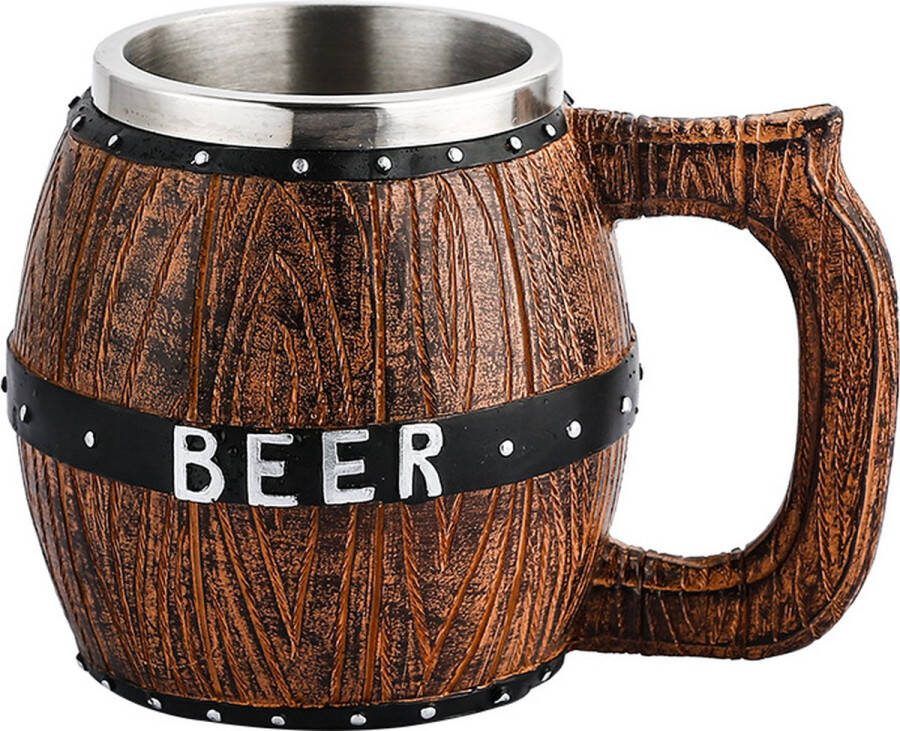 Bierglazen Bierpul hout Bierglas Bierpullen Roestvrijstalen houten vat biermok