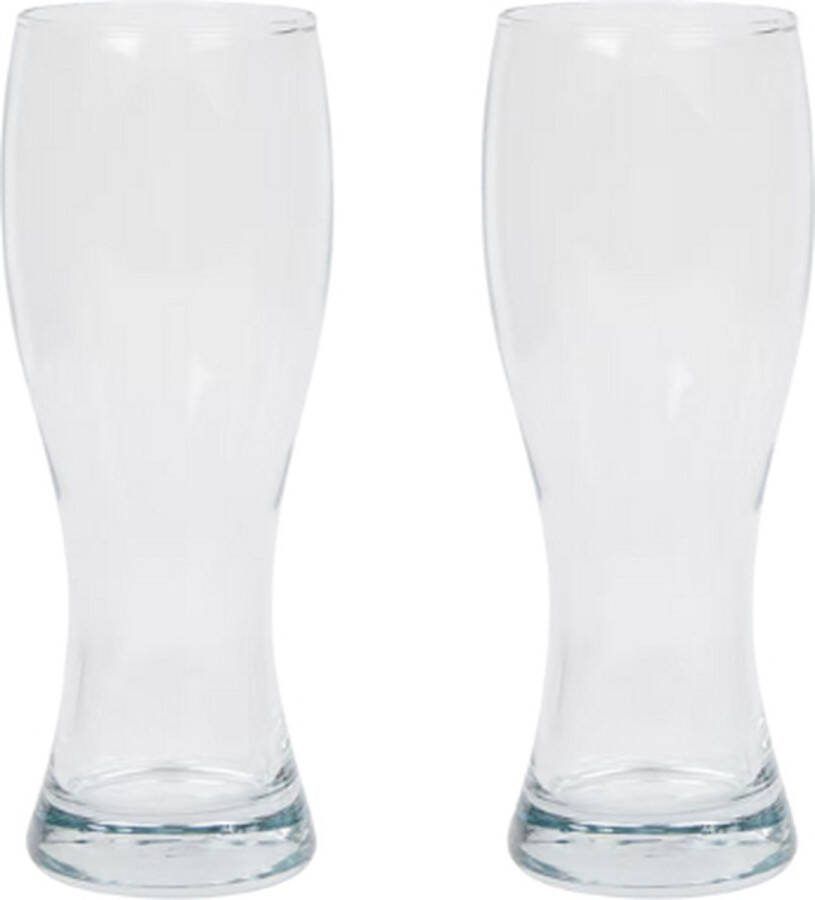 Bierglazen Transparant Glas Set van 2 500 ml