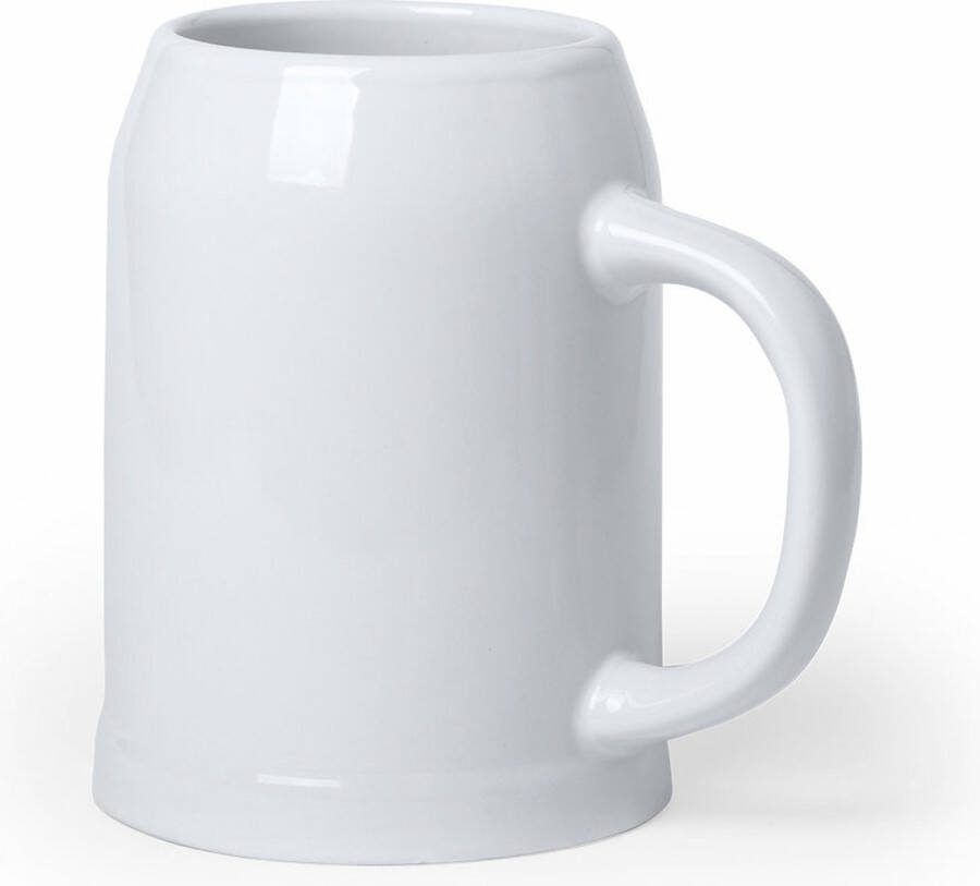 Bierpul wit 700 ml keramiek D10 3 x H13 8 cm
