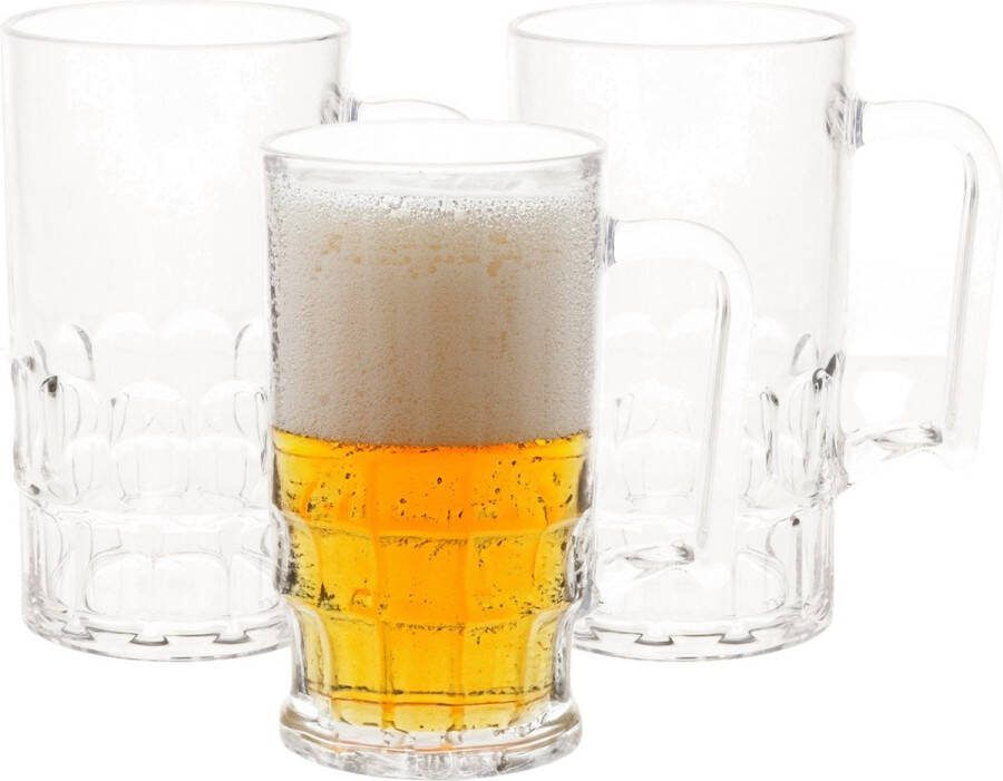 Bierpul bierglas 12x 30 cl 300 ml onbreekbaar transparant kunststof Bierfeest Oktoberfest