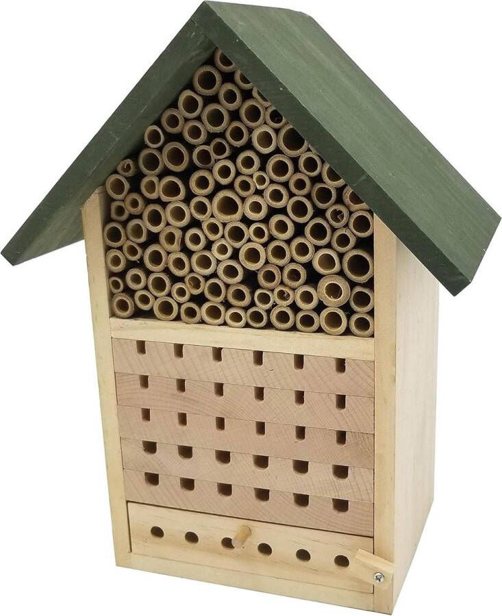 Bijenhotel 225 x 29 x 14 cm Groen Natuur Locarno Insectenhotel