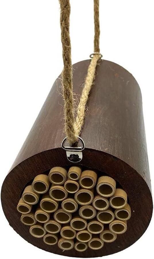 Bijenhotel Bamboe Barrel Bee House 15x9x9cm Veelkleurig Natuurlijke Bijenhabitat