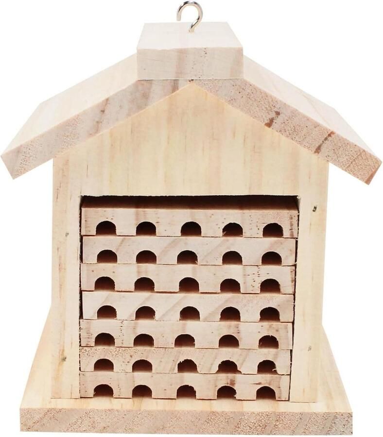 Bijenhotel hout lijm groot bijenhotel 20 x 22 x 22 cm 1 stuk 1 kleur