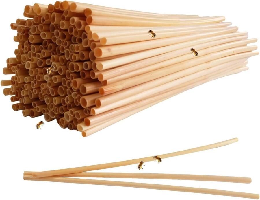 Bijenhotel Vullen- 200 Stuks Nesthulzen-Buisjes voor Insectenhotel DIY Ambachten