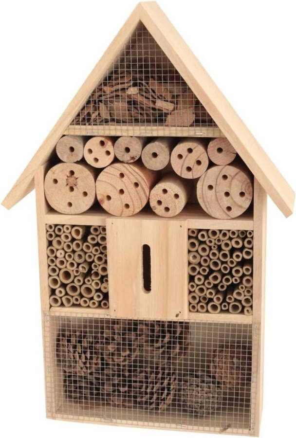 Bijenhotel XXL 50 cm insectenhotel natuur nestkast voor bijen vlinders kevers houten insectenhuis andere dieren