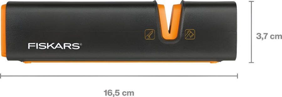 Bijl- en messenslijper keramische slijpsteen behuizing van glasvezelversterkte kunststof zwart oranje Xsharp