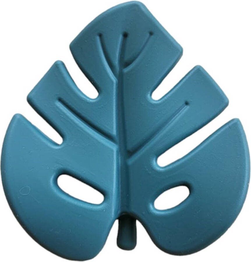 Bijtblad baby speelgoed silicone bijtring bijtspeeltje Donker Groen