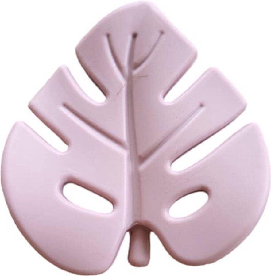 Bijtblad baby speelgoed silicone bijtring bijtspeeltje Licht Rose