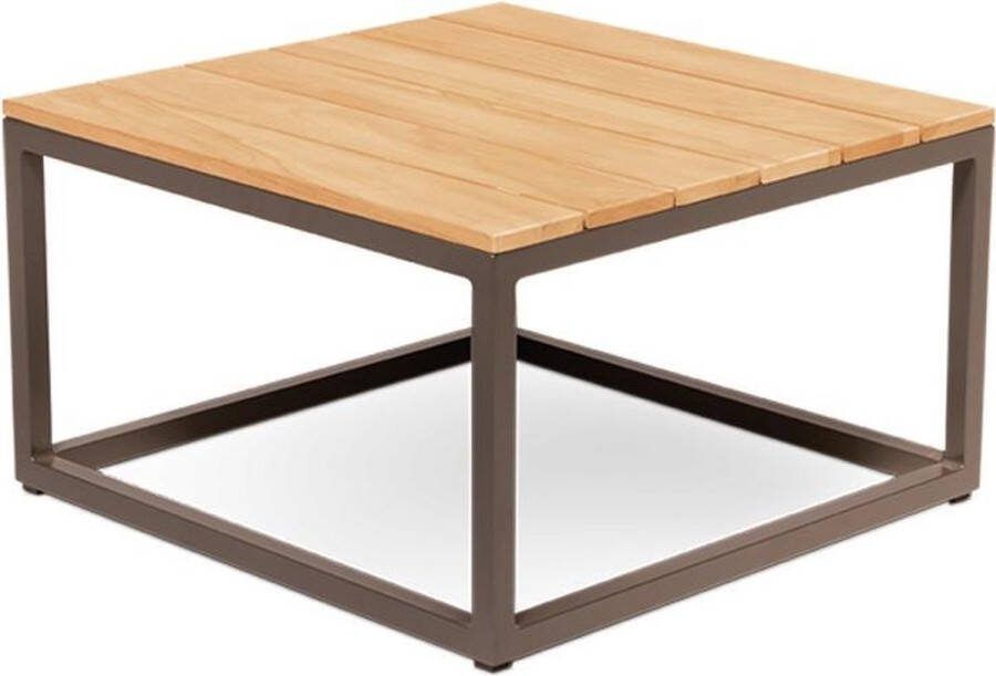 Merkloos Sans marque Bijzettafel FSC Teak L | 80 x 80 x 40 (H) cm | Weersbestendig | Original Bestseller Tuintafel van Teak | Tafel Vierkant Lounge Tuin