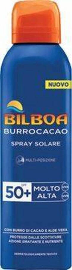 Bilboa zonnebrand spuitbus spf 50+ met cacaoboter