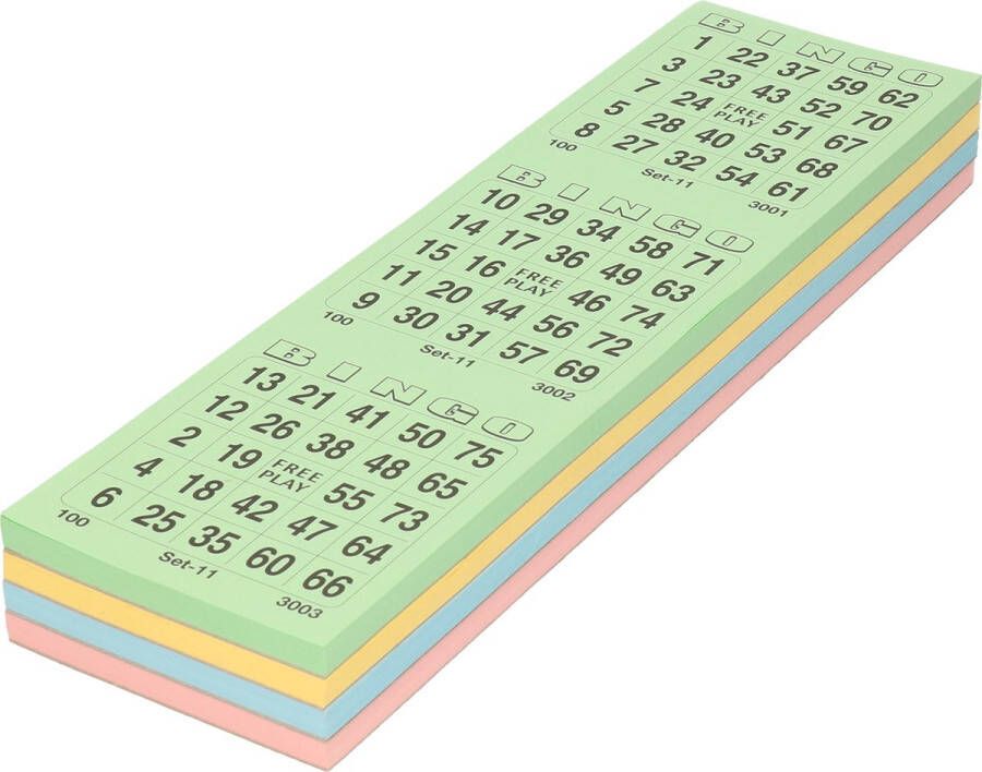 Merkloos 100x Bingokaarten nummers 1-75 Actiespellen