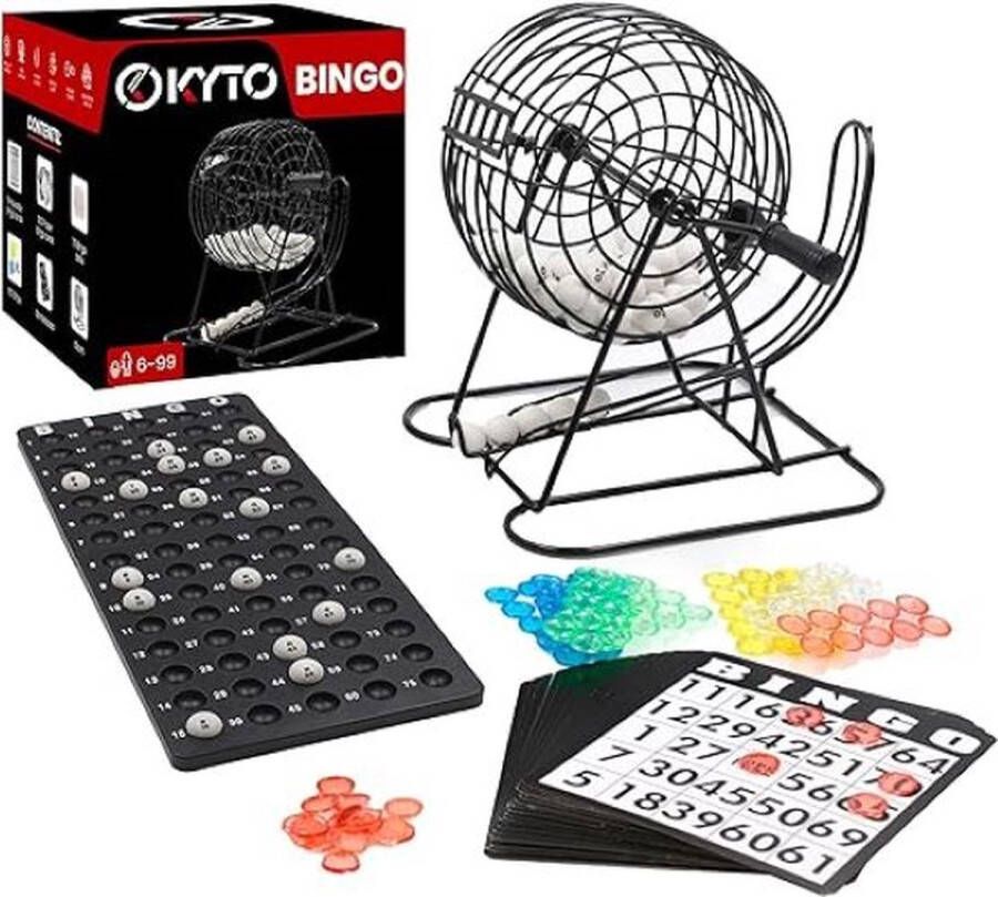 Bingospel Set Inclusief Bingotickets Bingoballen Bingokaarten en Meer Perfect voor Volwassenen en Feestelijke Gelegenheden Hoogwaardig Materiaal voor Herhaaldelijk Gebruik