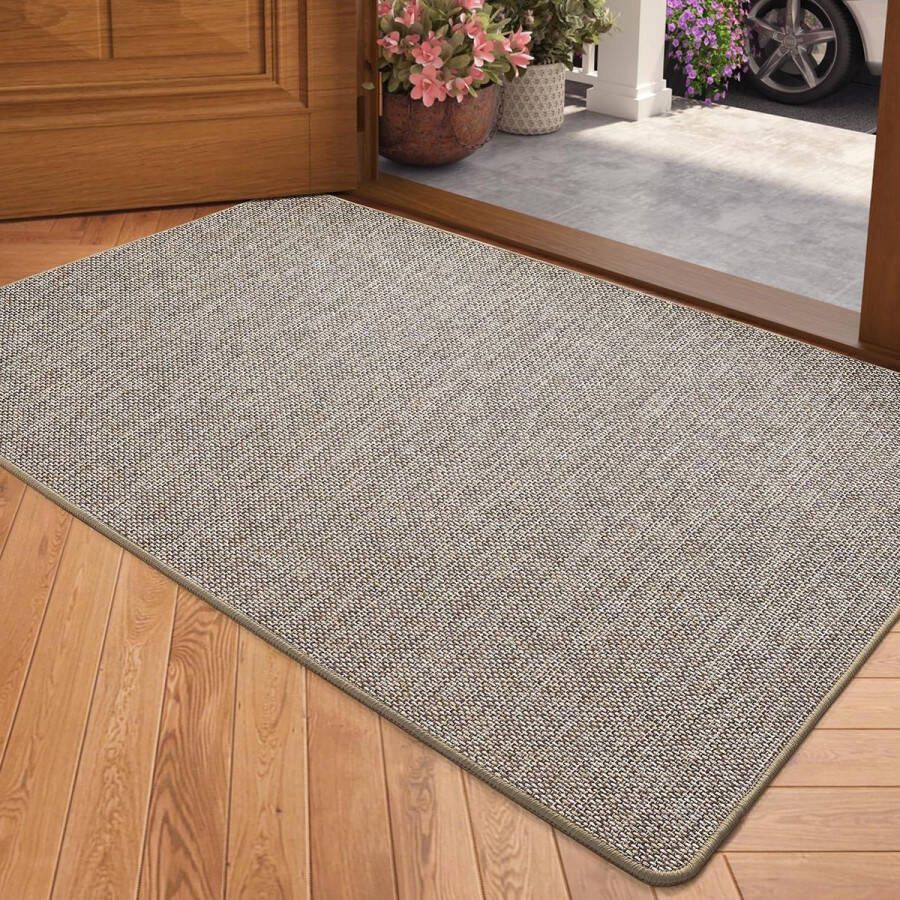 Binnen Deurmatten 44x75 cm Voordeurmat Antislip Absorberend Khaki