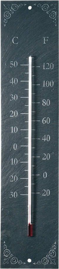 Merkloos Sans marque Binnen buiten thermometer van leisteen 45 cm Buitenthermometers Klassieke leistenen tuinthermometer celsius fahrenheit