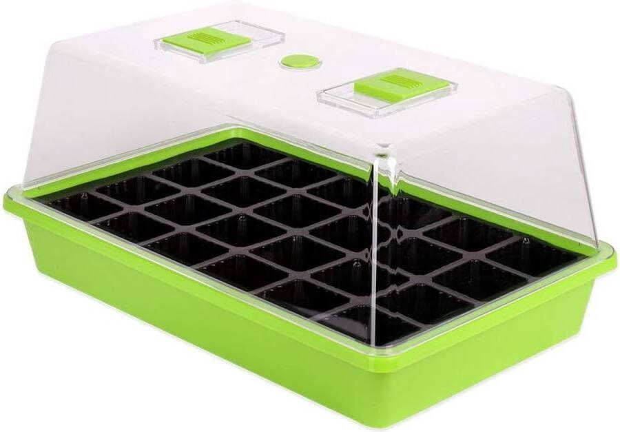 Binnenkaskwekerijbox mini-kaskwekerijset voor binnen 1 stuk 38x24x18 cm kaskwekerijbak met deksel en ventilatie Kweekbak