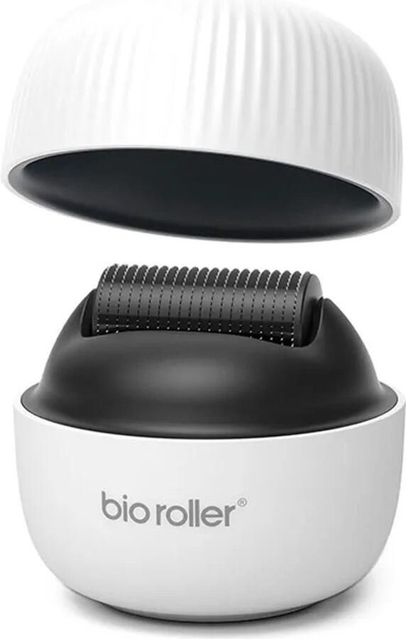 Bio Roller Dermaroller Microneedling Vernieuwde Dermaroller 1200 Naalden 0.75 mm Voor Huid Haar- en Baardgroei Dermarolling Derma stamp Baardroller Minoxidil Haargroei Baardgroei Dermarollers