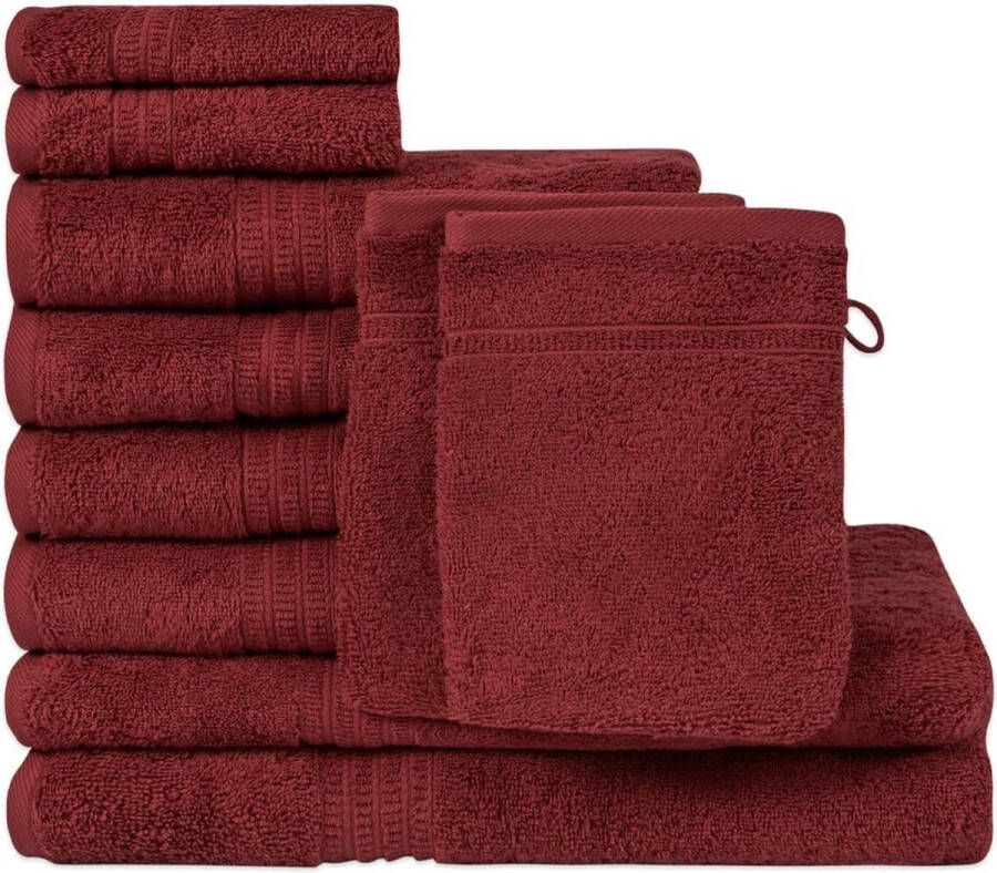 Biologisch katoenen handdoekenset 2 badhanddoeken 4 handdoeken 2 gastendoekjes 2 washandjes hoge kwaliteit zacht en absorberend