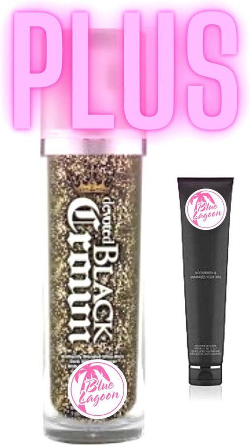 Black Crown 210 ml plus Bodylotion t.w.v. 40 euro exclusief bij Zonnestudio Blue Lagoon