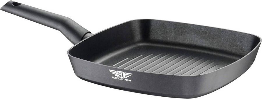 Black Grillpan Prima Collection van aluminium 26 x 26 cm inductie anti-aanbaklaag