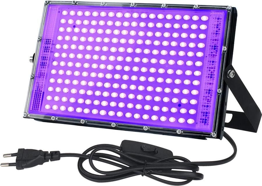 Black light 150 W UV led lamp met schakelaar 395-400 nm IP65 waterdicht party spotlight bar Halloween aquarium neonkleuren 1 stuk