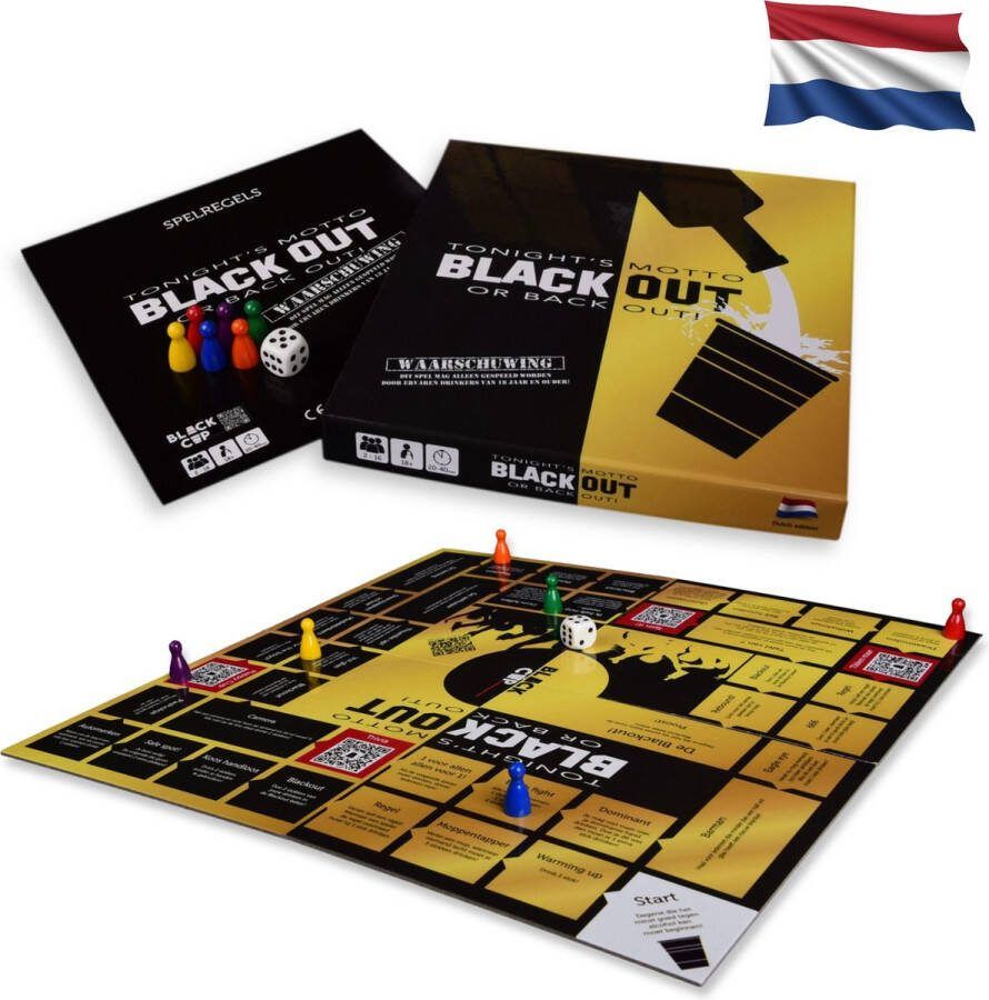 Merkloos Sans marque Black Out Dutch edition Drankspel Partyspel Bordspel Drankspel voor volwassenen Drinking game
