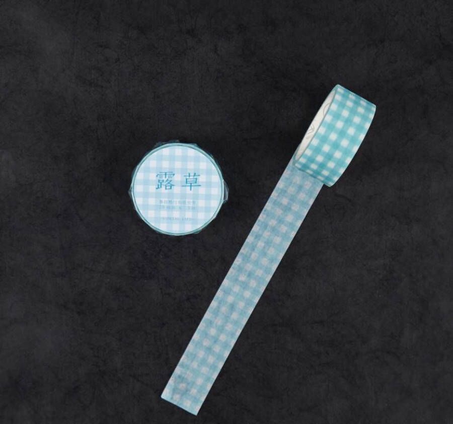 Merkloos Sans marque Blauw Geruite Washi Tape | Ruiten | Wit Blauw Ruit Geruitte Tape | Bullet Journal | Journalling | Journaling | Masking Tape | Must Haves | Basic Washi Tapes | Versieren | Plakboeken | Inpakken | Leuke Washi Tapes | Schattig | Mooi
