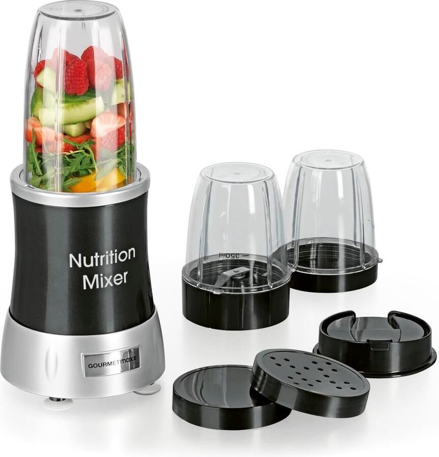 Blender 10-delige set voor smoothies voor extra vitaminerijke smoothies van fruit en groenten Inclusief 3 bekers met deksels