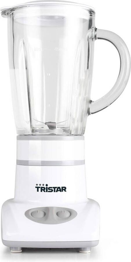 Blender Professioneel 0 45L Glazen kan Roestvrij stalen messen Deksel met vulgat 18W Wit