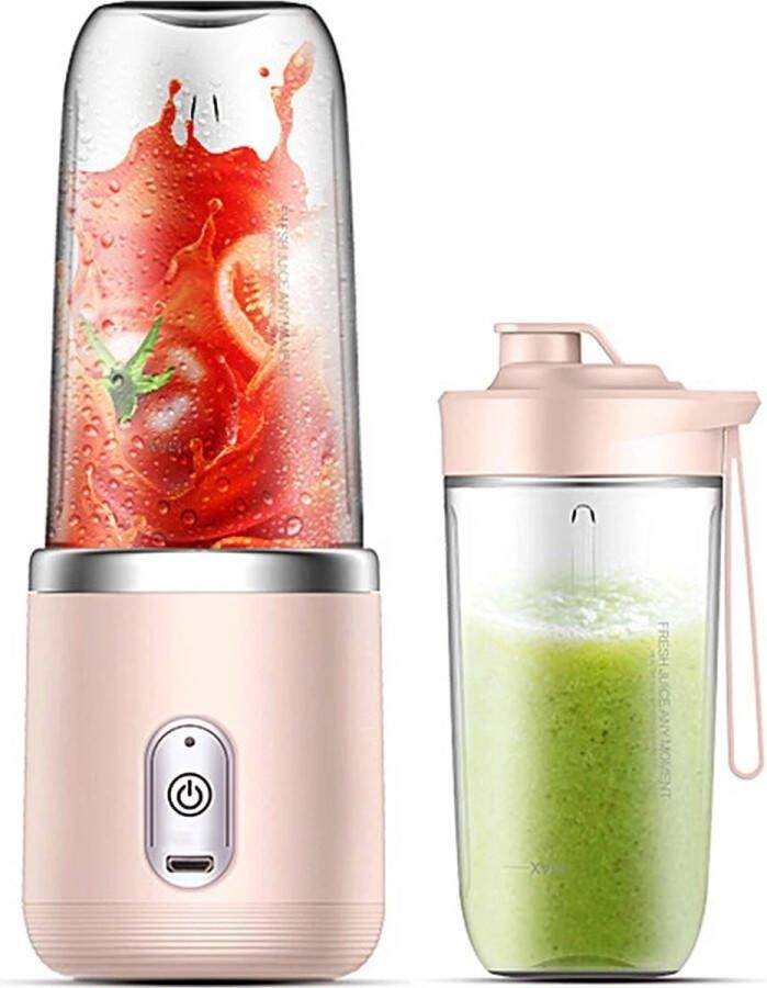Blender To Go + Beker Smoothie Maker Mini Blender Roze