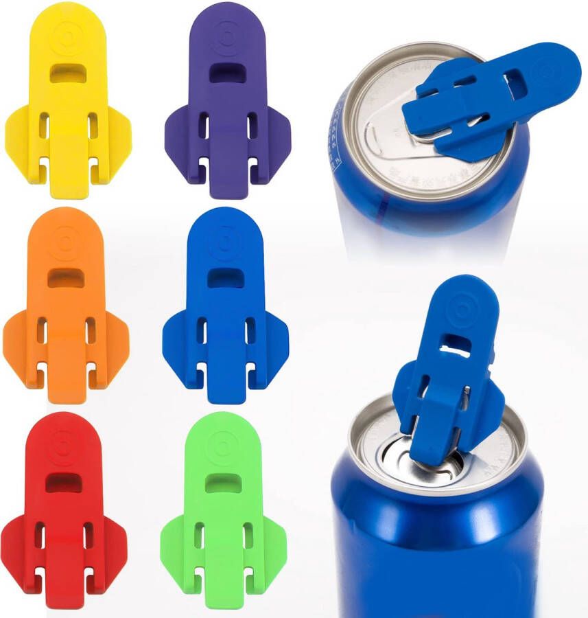 Blik opener set Can lock Reumatisch hulpstuk Blikjes opener met sluit functie Anti insect Complete set 6 kleuren