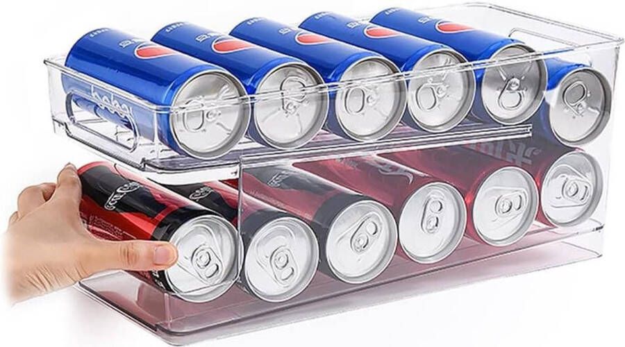 Blikjes Organizer Koelkast 10 Standaard 330ml Bier BPA-vrij Automatische Bierblikjes Soda Kan Dispenser Koelkast Keuken Kast Voorraadkast