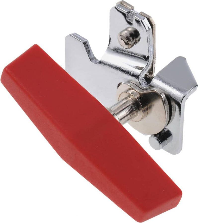 Blikopener compact lengte: 7 8 cm staal verchroomd kunststof zilver rood
