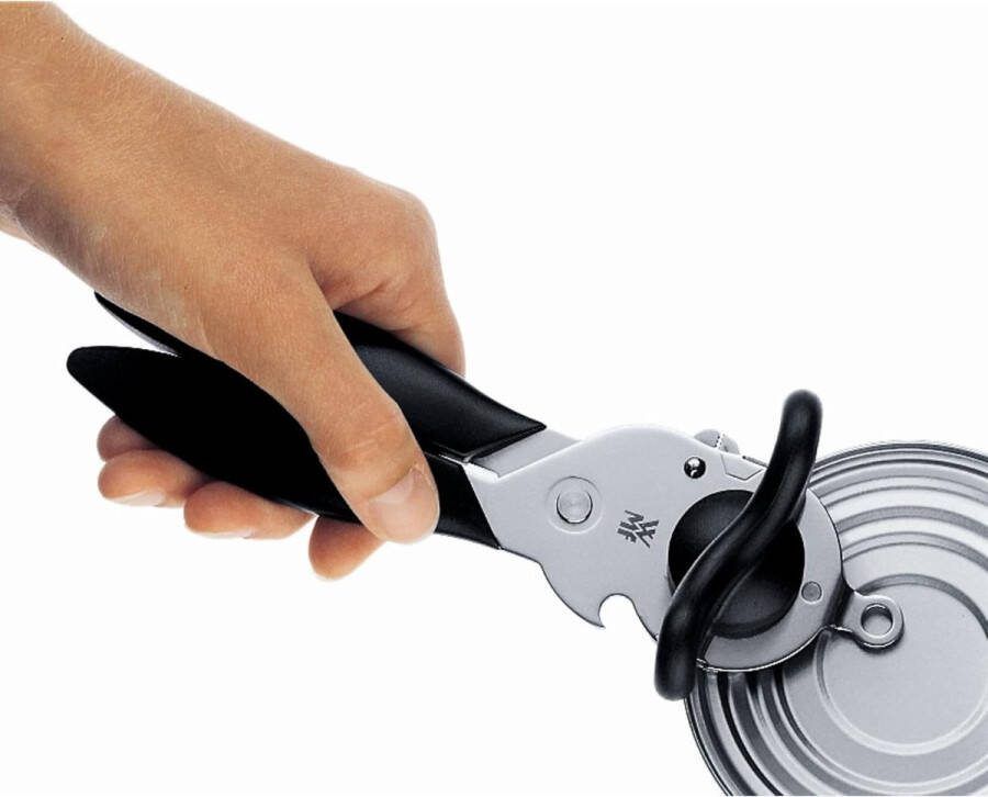 Blikopener met flesopener 20 cm kunststof Cromargan roestvrij staal vaatwasmachinebestendig & Profi Plus aardappelschiller pendellemmet 19 cm insnijdbaar groenteschiller