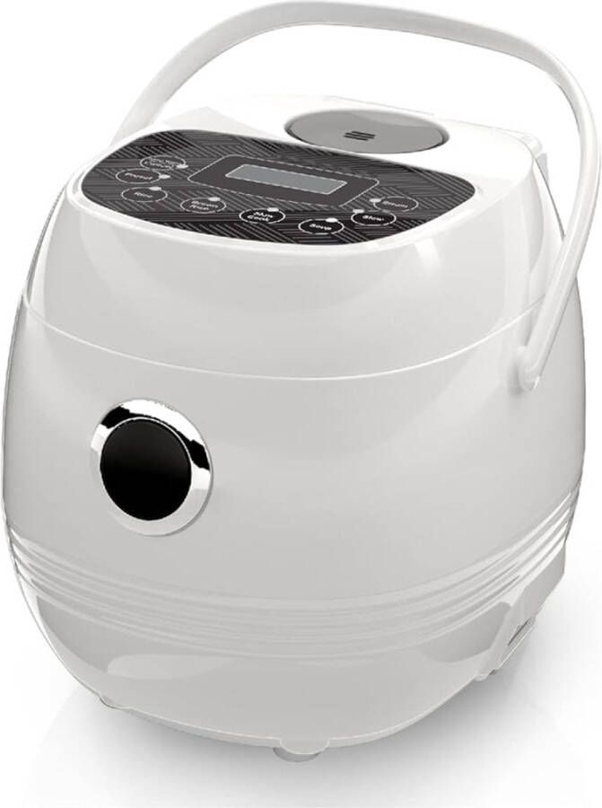 Blithe- Mini Rijstkoker Met Stomer Rijstkoker Klein- 1 2 L 200 Watt 6 Standen Wit Voor op Reis