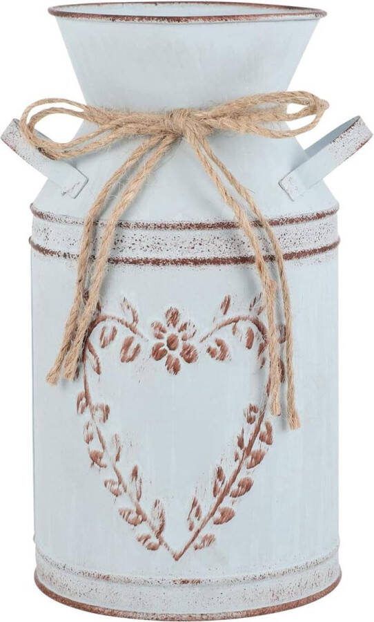 Bloemenvaas ijzer rustiek decoratie landhuisstijl Vintage bloempot melkkan shabby Metaal emmer cactus pot tuin balkon Woonkamer tafeldecoratie