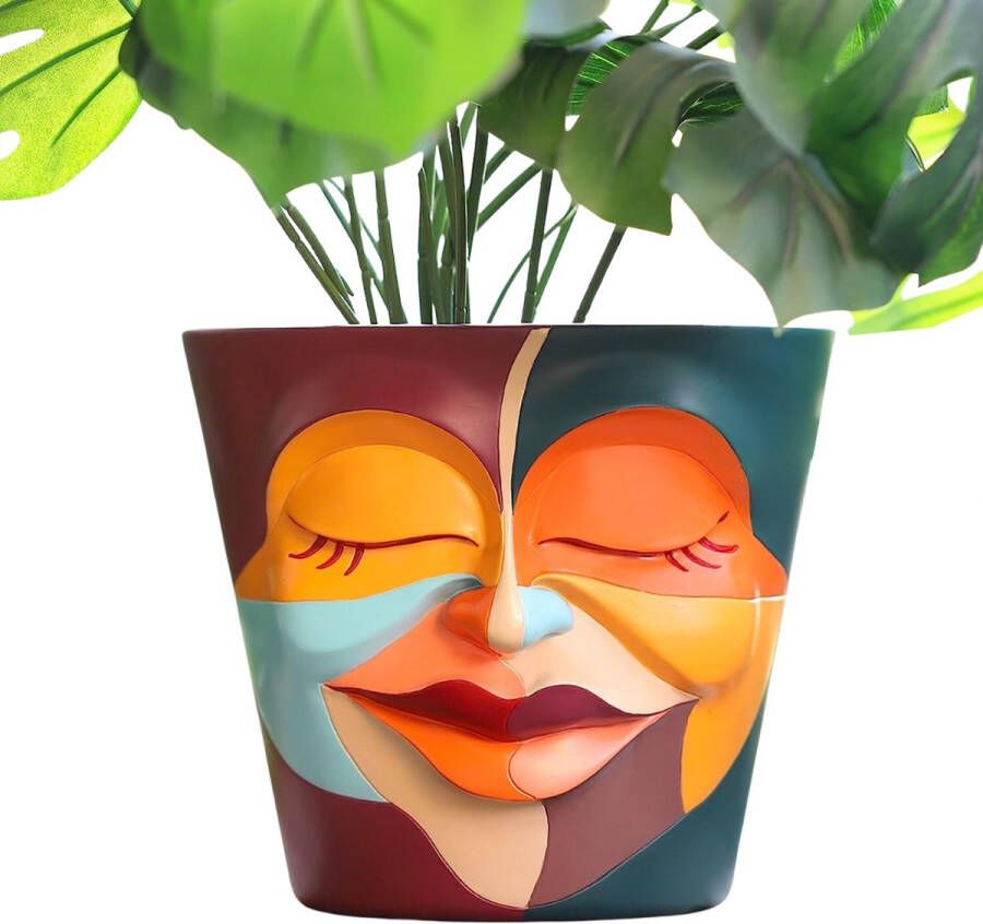 Bloempot 20 cm diameter plantenbak mooie regenboog hand kunstwerk kamerdecoratie