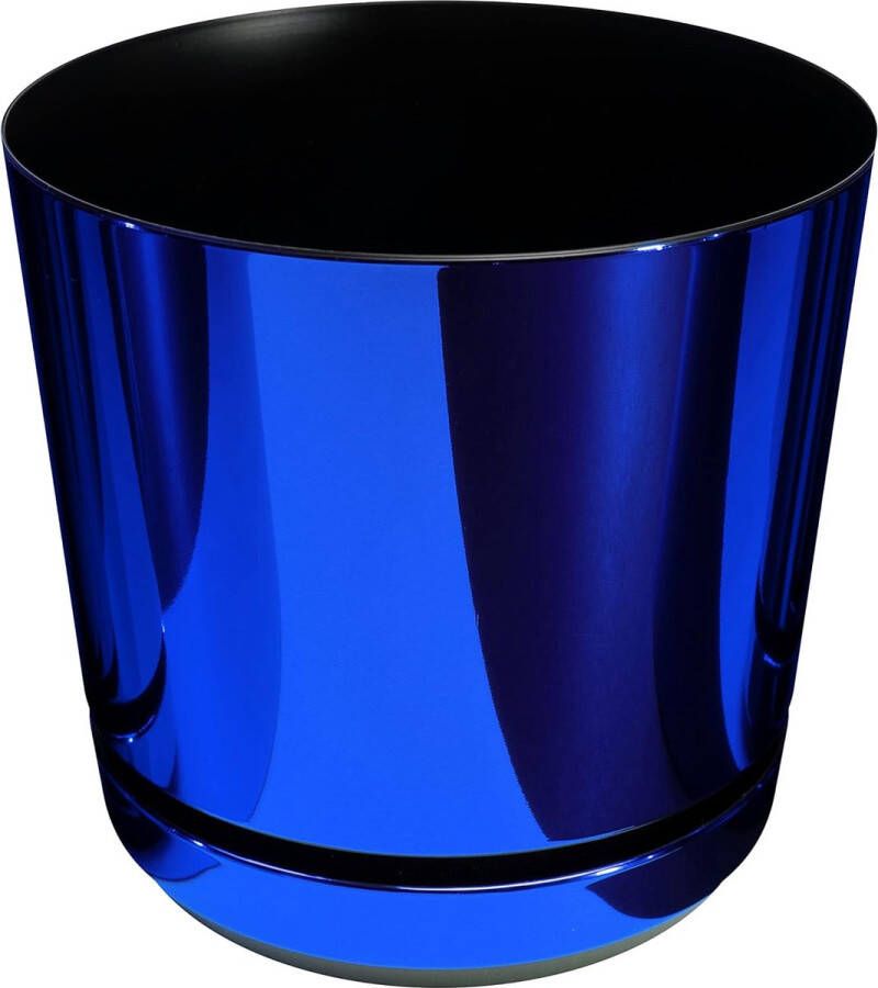 Bloempot met standaard Patroon 089 Glanzend Blauw 26 cm Plantenpot van hoogwaardig kunststof Decoratieve pot voor planten