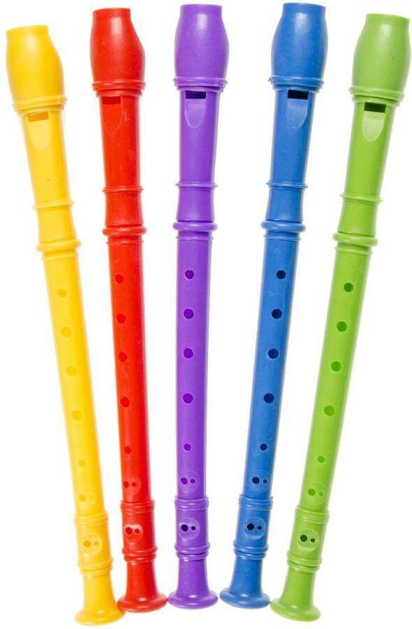 Blokfluiten XL 5 STUKS Speelgoed Muziekinstrumenten voor kinderen- Fluit Kunststof