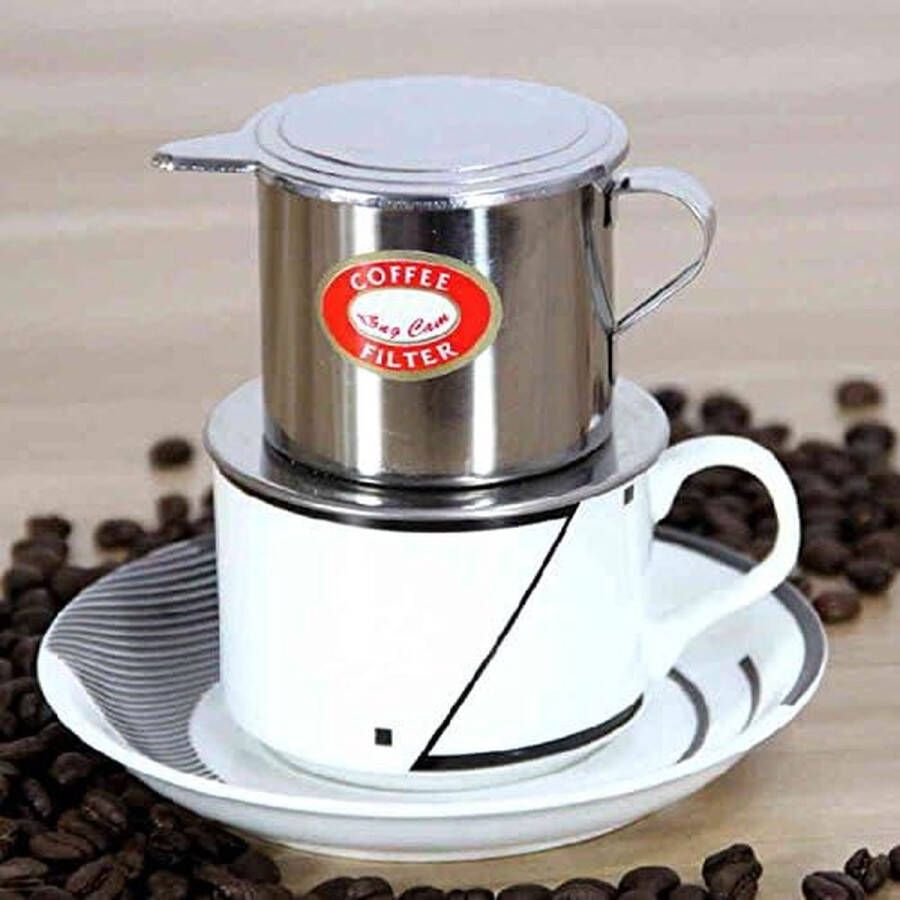 Bluelover Vietnamese Stijl Roestvrij Staal Koffie Drip Pot Filter Koffiezetapparaat Infuser Koffie Drip Pot