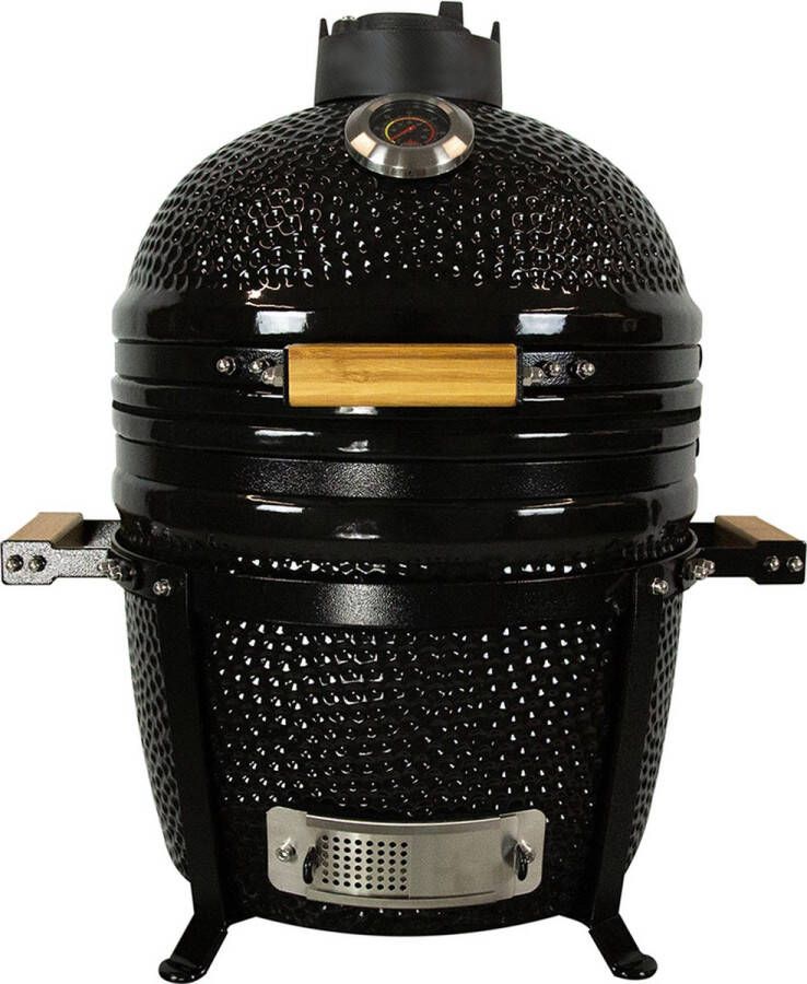 BluMill Kamado BBQ Houtskoolbarbecue 15 Inch Grilloppervlak Ø 33 cm Zwart