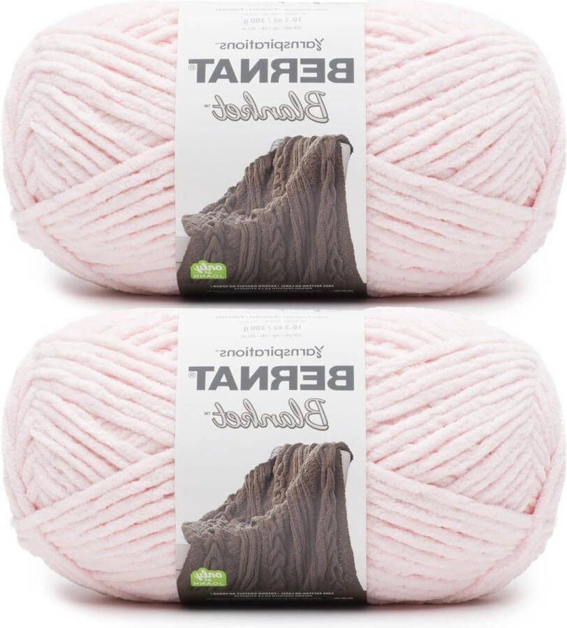 Blush Pink Deken Garen 2-Pack 300g 10.5oz Polyester Super Volumineus 220 Yards Breien Haken