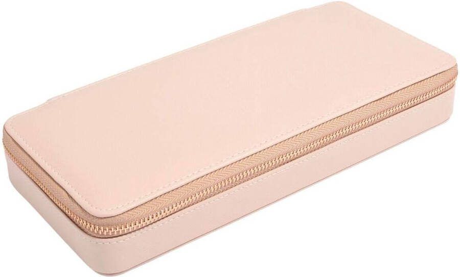 Blush Pink Sleek Necklace Travel Jewellery Box