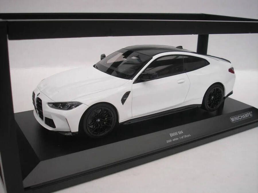 BMW M4 2020 (Wit) (30 cm) 1 18 Minichamps {Modelauto Schaalmodel Miniatuurauto}